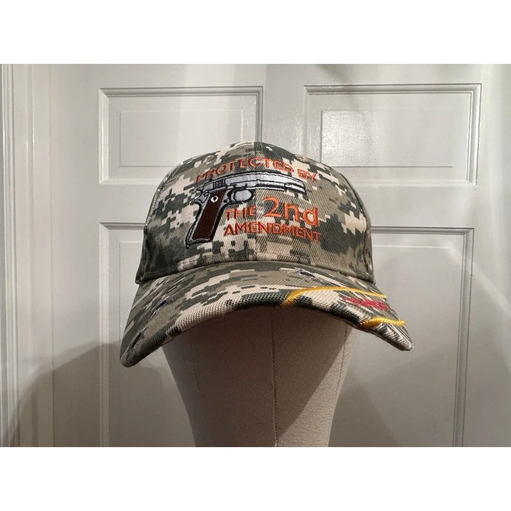 Kys Design Cap Protected By The 2nd Amendment Digicam Baseball Hat Bullet Holes
